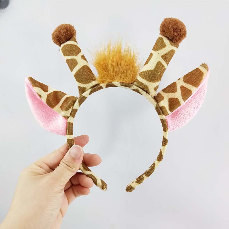 Wholesale Halloween Animal Headwear Giraffe Fabric Headband